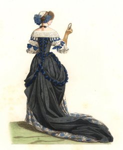 Mulher francesa em vestido de cidade, nobreza francesa de Edmond Lechevallier Chevignard