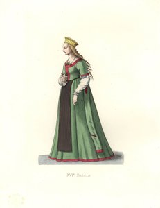 Jovem mulher de Danzig de Edmond Lechevallier Chevignard