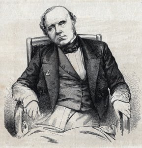 Retrato de Augustin Thierry (1795-1856), historiador francês. Gravura de Chevignard em "Le Magasin Picturesque" (Le Magasin Picturesque) de Edmond Lechevallier Chevignard