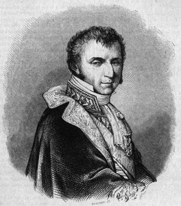 Retrato de Nicolas Francois Mollien (1758-1850), político francês. Gravura de Chevignard em "Le Magasin Picturesque" (Le Magasin Picturesque) de Edmond Lechevallier Chevignard