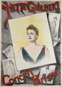 Concerto parisiense de Yvette Guilbert, 1890. de Edmond Marie Höner