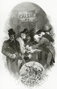 Emargement - ilustração de Napoléon le Petit, do século XIX (gravura bw) de Edmond Morin