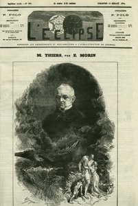 Retrato de Adolphe Thiers (1797-1877), político francês. Capa em "L
