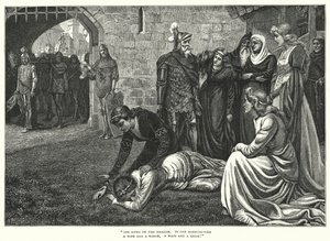 The Bridal Of Malahide (gravura) de Edmund Blair (after) Leighton