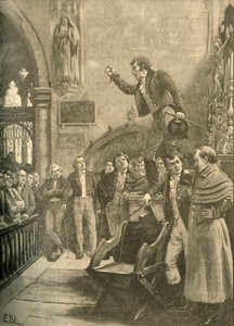 Reunião eleitoral na Irlanda, 1826 c1890. de Edmund Blair Leighton