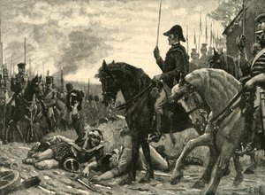 Reunião de Wellington e Blucher após a Batalha de Waterloo, 1815 c1890. de Edmund Blair Leighton