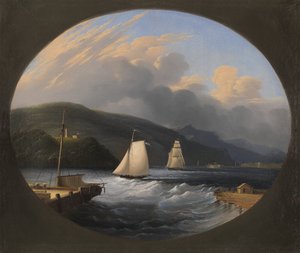 Desembarque da Cornualha, Rio Hudson, 1851 de Edmund C. Coates