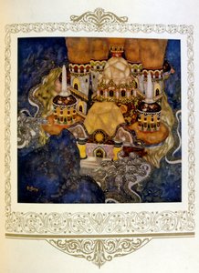 Ilustração "Palácio do Dragão Vermelho. Sérvia" de Dulac. 1917. de Edmund Dulac