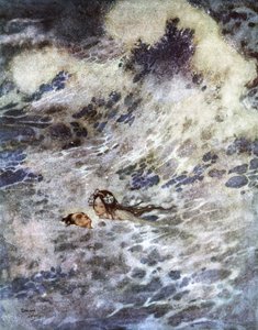 A Pequena Sereia (litografia) de Edmund Dulac