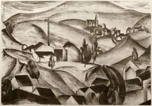 Paisagem com casas de Edmund Fabry