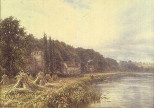 Riverside Village com figuras de pesca