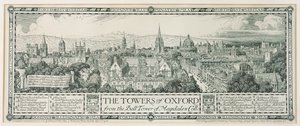 As torres de Oxford da torre do sino de Magdalen, 1908