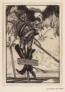 A grinalda do Kaiser: Die Wacht Am Rhein (litografia) de Edmund Joseph (after) Sullivan