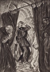 William Shakespeare: A Tragédia de Hamlet, Príncipe da Dinamarca, Ato III, Cena 1 (litografia) de Edmund Joseph (after) Sullivan