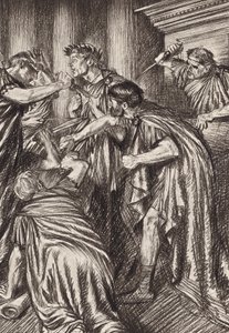 William Shakespeare: A Tragédia de Júlio César, Ato III, Cena 1 (litografia) de Edmund Joseph (after) Sullivan