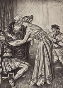 William Shakespeare: A Tragédia de Titus Andronicus, Ato V, Cena 2 (litografia) de Edmund Joseph (after) Sullivan