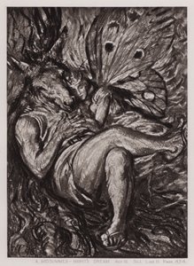 Um Sonho de Verão-Noite, Acto IV, Sc I (litho) de Edmund Joseph Sullivan