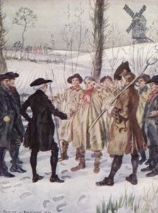 Ilustração para The Vicar of Wakefield de Oliver Goldsmith (cor litho) de Edmund Joseph Sullivan