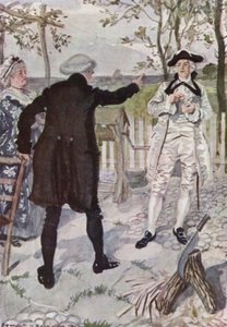 Ilustração para The Vicar of Wakefield de Oliver Goldsmith (cor litho) de Edmund Joseph Sullivan