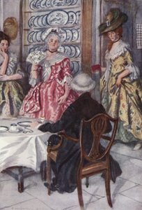 Ilustração para The Vicar of Wakefield de Oliver Goldsmith (cor litho) de Edmund Joseph Sullivan