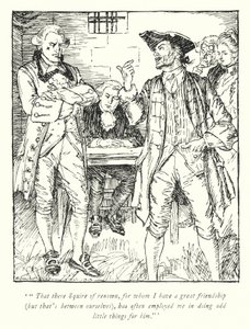 Ilustração para The Vicar of Wakefield de Oliver Goldsmith (litho) de Edmund Joseph Sullivan