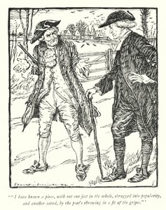 Ilustração para The Vicar of Wakefield de Oliver Goldsmith (litho) de Edmund Joseph Sullivan