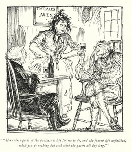 Ilustração para The Vicar of Wakefield de Oliver Goldsmith (litho) de Edmund Joseph Sullivan