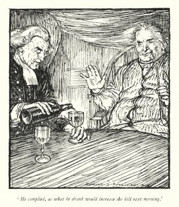 Ilustração para The Vicar of Wakefield de Oliver Goldsmith (litho) de Edmund Joseph Sullivan