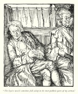 Ilustração para The Vicar of Wakefield de Oliver Goldsmith (litho) de Edmund Joseph Sullivan
