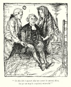 Ilustração para The Vicar of Wakefield de Oliver Goldsmith (litho) de Edmund Joseph Sullivan