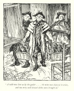 Ilustração para The Vicar of Wakefield de Oliver Goldsmith (litho) de Edmund Joseph Sullivan