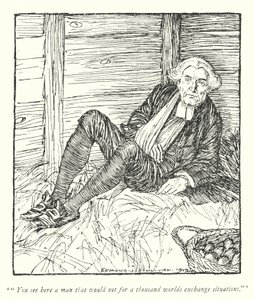 Ilustração para The Vicar of Wakefield de Oliver Goldsmith (litho) de Edmund Joseph Sullivan