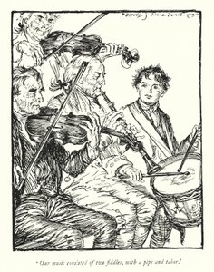 Ilustração para The Vicar of Wakefield de Oliver Goldsmith (litho) de Edmund Joseph Sullivan