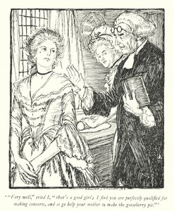Ilustração para The Vicar of Wakefield de Oliver Goldsmith (litho) de Edmund Joseph Sullivan
