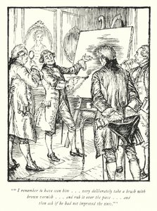 Ilustração para The Vicar of Wakefield de Oliver Goldsmith (litho) de Edmund Joseph Sullivan