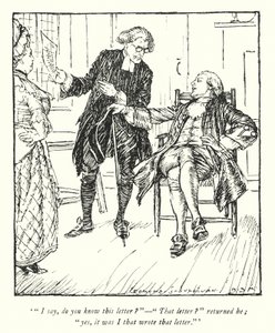 Ilustração para The Vicar of Wakefield de Oliver Goldsmith (litho) de Edmund Joseph Sullivan