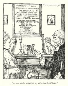 Ilustração para The Vicar of Wakefield de Oliver Goldsmith (litho) de Edmund Joseph Sullivan