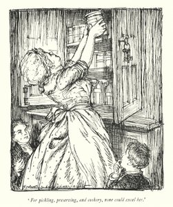 Ilustração para The Vicar of Wakefield de Oliver Goldsmith (litho) de Edmund Joseph Sullivan
