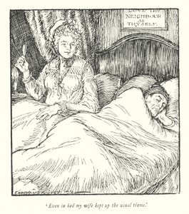 Ilustração para The Vicar of Wakefield de Oliver Goldsmith (litho) de Edmund Joseph Sullivan