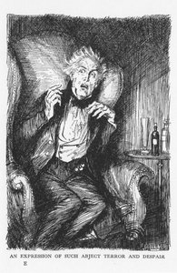 Cena do Estranho Caso do Dr. Jekyll e Mr Hyde por Robert Louis Stevenson, 1927 de Edmund Joseph Sullivan