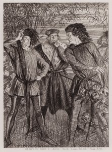 A Primeira Parte do Rei Henrique VI, Acto II, Cena 4 (litho) de Edmund Joseph Sullivan