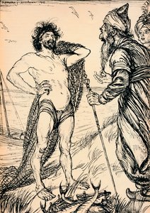 O homem feliz encontrado, 1918, 1918 de Edmund Joseph Sullivan