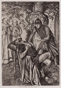 A Vida e a Morte do Rei João, Acto V, Cena 7 (litho) de Edmund Joseph Sullivan