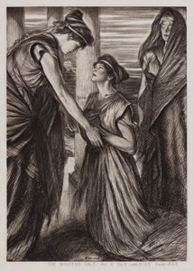 O Conto de Inverno, Acto V, Cena 3 (litho) de Edmund Joseph Sullivan