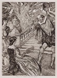 Décima segunda noite; ou, o que quiseres, Acto III, Cena 4 (litho) de Edmund Joseph Sullivan