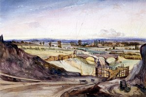 Vista geral de Hampstead, Londres, 1837