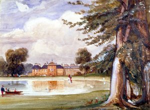 Vista do Palácio de Kensington, Kensington, Londres, c1840