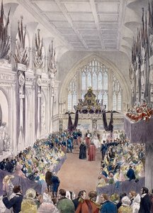 Napoleão III e Imperatriz Eugenie em Guildhall, Londres, 1855 de Edmund Morin