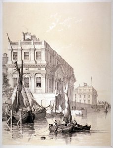 O Hospital Naval Real, Greenwich, Londres, 1838. de Edmund Patten