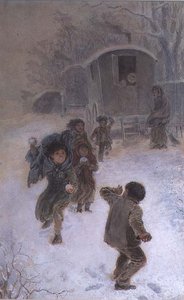 Bola de neve para crianças ciganas